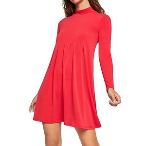 BCBGENERATION Red A-Line Long Sleeve Dress